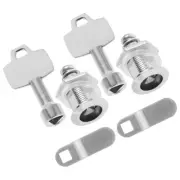 2 Set Cam Community Rubbish Bin Key Metal Triangular Keyhole Lock