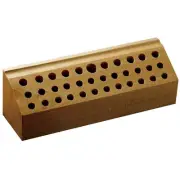 Craft Sha 35 Hole Leathercraft Storage Rack Organizer Wooden Leather Tool Holder