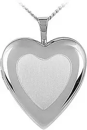 [Alexander Castle] Sterling Silver Heart Locket and 18" Chain