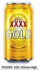 XXXX Beer Can Sticker Bar Fridge Car sticker Bumper Sticker