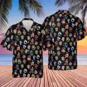 MYSTERY MANIACS SCOOBY-DOO VILLAINS PATTERN HAWAIIAN SHIRT S-5XL
