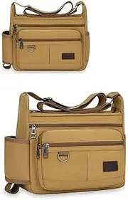 [LSTLQHX] 13" Canvas Crossbody Bag for Men Vintage Messenger Shoulder Bag Military Satchel satchel bag Shoulder Handbag Purse for Women
