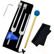 528 Hz Tuning Fork & 136.1 Hz Tuning Fork Set with Triangular Silica Gel Chak...
