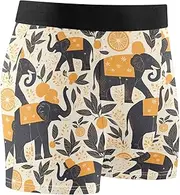 [FRODOTGV] Black Elephants Mens Boxer Briefs Shorts Workout Underwear for Men Compression Boxer Para Hombre