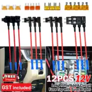 12PCS Add-a-Circuit Fuse Tap-Micro Auto Mini Blade Piggy Back Fuse Holder AU
