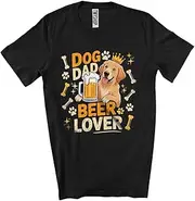 [Generic] Dog Beer Daddy Lover; Lovely Father's Day Beer Drinking Drunker Paws; Family Group Unisex T-Shirt