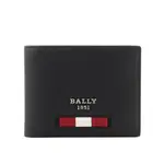 BALLY TALIKY 防刮皮革黑白條紋對開證件照短夾(深藍色) 6237261