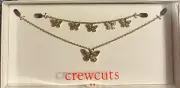 NWT J Crew- Crew cuts Butterfly Necklace And Bracelet