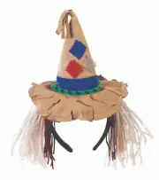 Adult Brown Scarecrow Hat Headband Oktoberfest Wizard Hillbilly Hat Costume