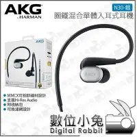 在飛比找Yahoo!奇摩拍賣優惠-數位小兔【AKG 圈鐵混合單體入耳式耳機 N30 銀】可換線