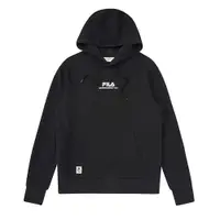 在飛比找蝦皮商城優惠-FILA 長袖 帽T 黑 基本款 休閒 1TEW5464BK