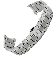 KEIOMI Men and Women Watch Band Strap Solid Interface Stainless Steel Bracelet Fit for Longines L2 L4 19mm 20mm 21mm Watchband Watch Wristband(Silver,20mm)