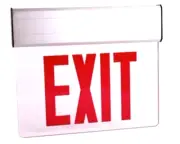 120-Volt to 277-Volt with Ni-Cad 4.8-Volt Edge Lit Integrated LED Red Exit Sign