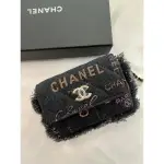 台灣現貨 🇺🇸💰74380香奈兒CHANEL 22P 牛仔塗鴉小鍊包