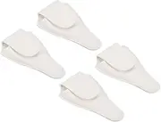 uxcell 4.5"x2.6" Embroidery Scissors Sheath, 4 Pack PU Leather Nail Cuticle Scissor Cover Small Pointed Nippers Scissors Protective Case, White