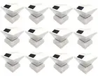 Relightable 12 pack White Color Square Solar Light Post Cap 4x4 Fence 246WX12