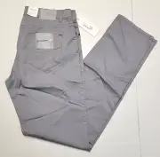 $198 New BRAX Casual Pants ULTRALIGHT Men 33x34 Cadiz Straight Fit Light Gray 33