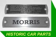 Rocker Box Metal NAME & PATENT PLATES for Morris MINI TRAVELLER 1960-69