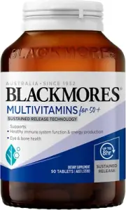 Blackmores Multivitamins for 50+ | Supports Immune System Function & Energy Prod