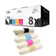 8x Toner for OKI C 301 321 Dn