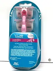 Gillette Venus Comfort Glide White Tea Razor Handle + 2 Gel Bar Refills