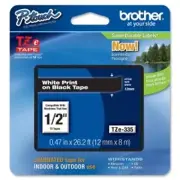 Brother Genuine P-touch TZE-335 Label Tape, 1/2" (0.47") Standard Laminated P-to