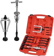 VEVOR Blind Hole Collet Bearing Race and Seal Puller Extractor Kit, Slide Hammer Pilot Insert Inner Internal Bearing Removal Tool Set, 10 Adjustable Collects and Counterstay, 16 PCS