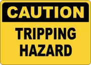 OSHA CAUTION: TRIPPING HAZARD| Laminated Vinyl Decal Sticker Label