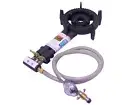 2 Ring LPG Gas Burner Cast Iron Cooker with Hose + Regulator BBQ Camp Stove Wok