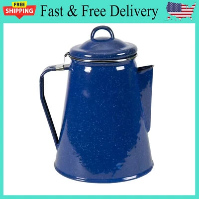Stansport Enamel Percolator Coffee Pot – 8 Cup