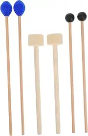 JOINPAYA Beginner to Pro 6 in 1 Drum Mallet Set Wood Mallets Felt Head Drumsticks