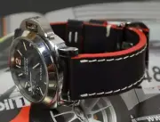 MA WATCH STRAP 26 24 22 MM GENUINE CALF LEATHER IMOLA RED WHITE BAND FOR PANERAI
