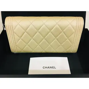 CHANEL 香奈兒 BOY系列 boy chanel 口蓋皮夾 長夾