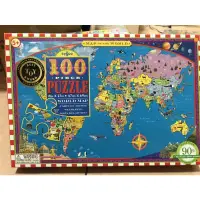 在飛比找蝦皮購物優惠-eeBoo 拼圖 — World Map 100 Piece
