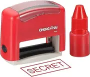 uxcell Secret Self Inking Rubber Stamp, Office Ink Business Stamp for Office Documents, Paperwork, Warehouse, Label (Red)