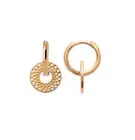 Creole Earrings Gold Plated - Pendant IN Round Arabesque Filigree