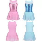 Kids Girls Gymnastics Ballet Dress Leotards Tutu Skirts Party Dance Wear Costume