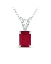 14K 0.40 ct. tw. Ruby Necklace NoSize NoColor