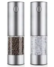 Electric Salt and Pepper Grinder Set Rechargeable with Light, Automatic & Adj...