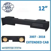 Chevy Silverado Extended Cab 2007-2018 12" Dual Sub Box Subwoofer Enclosure