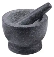 Davis & Waddell Traditional Granite Mortar and Pestle Grind Herbs Spices 17x12cm