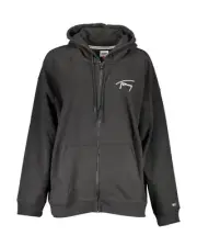 Tommy Hilfiger ZipUp Hoodie TW0TW01066 Women Black Sweaters