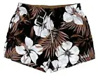 Men's HUGO BOSS Black Brown+ Floral Swim Trunks Swimsuit XL X-Lrg NWT NEW TURTLE