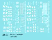 K4 TT Scale Decals Monon Caboose White