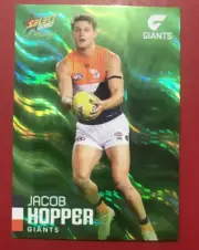 2020 AFL Select Footy Stars Prestige GREEN PARALLEL JACOB HOPPER #82 046/60