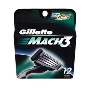 12 Gillette Mach3 Razor Blades Replacement Cartridges Refills Shaver Authentic
