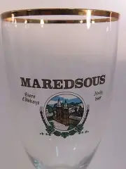 BEER Stem GLASS ~ MAREDSOUS D'Abbaye; BELGIAN Brewery ~*~ BENEDICTINE Tradition