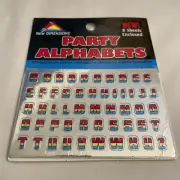 Vintage Metallic Alphabets 8 Mini Sticker Sheets New In Package Made In USA