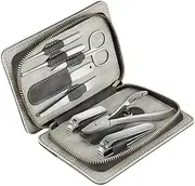 Manicure Set Pedicure Kit Nail Clipper Stainless Steel Professional Toenail Cutter Tools Portable Travel With PU Case,8 Tools