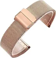 [YJYSUPUGH] 304 Stainless Steel Mesh Strap 20mm Universal Woven Strap Quick Release Strap Silver Wristband Bracelet